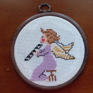 Handmade cross stitch ornaments